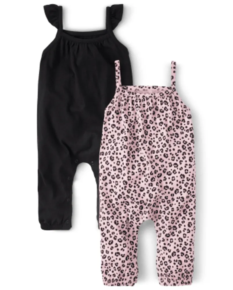 Baby Girls Leopard Romper 2-Pack