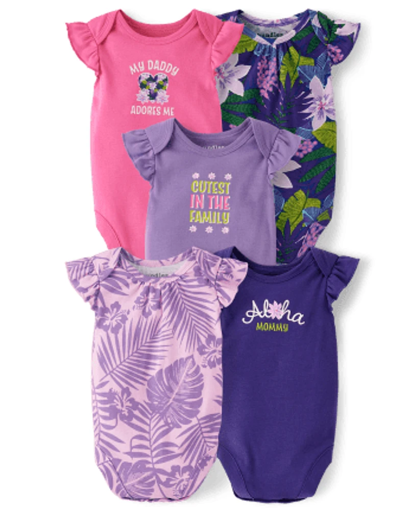 Lot de 5 cache-couches Aloha Mommy pour bébés filles