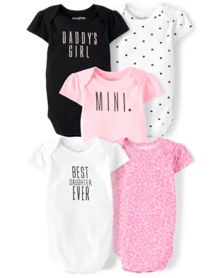 Baby Girls Mini Bodysuit 5-Pack