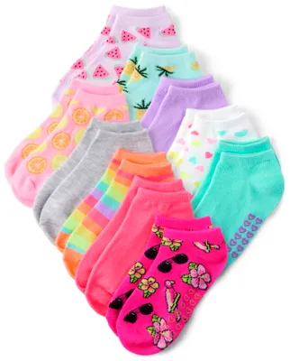 Toddler Girls Fruit Ankle Socks 10-Pack