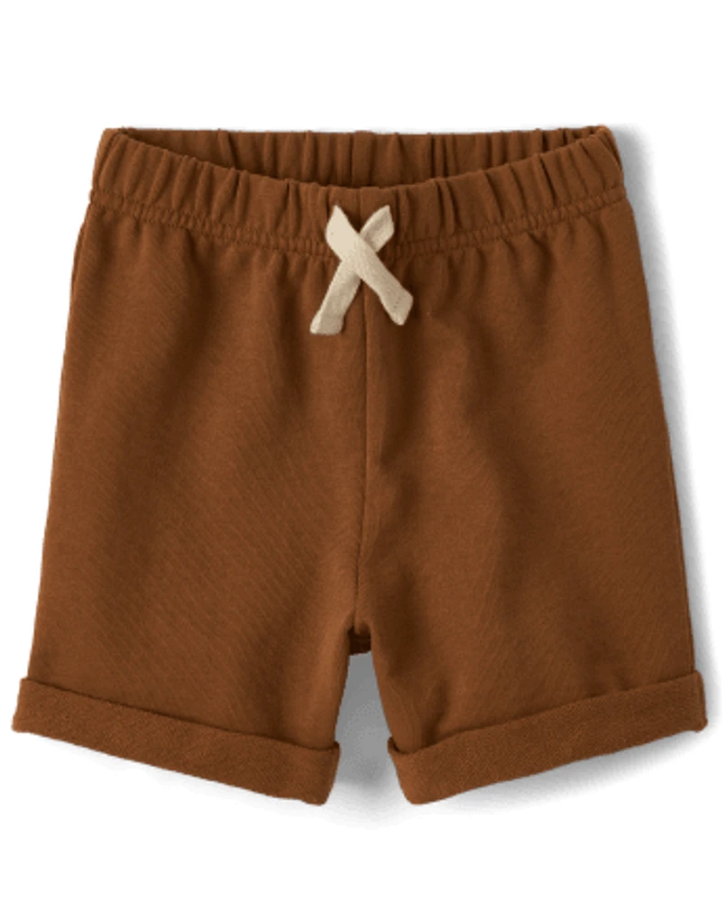 The Children's Place Baby And Toddler Boys Roll Cuff French Terry Shorts