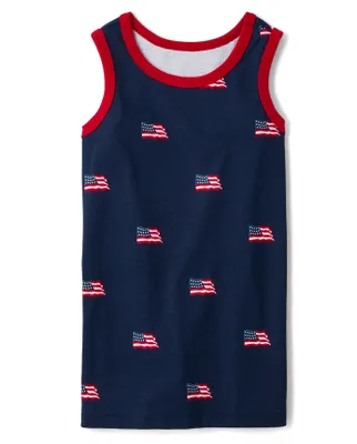 Boys American Flag Tank Top
