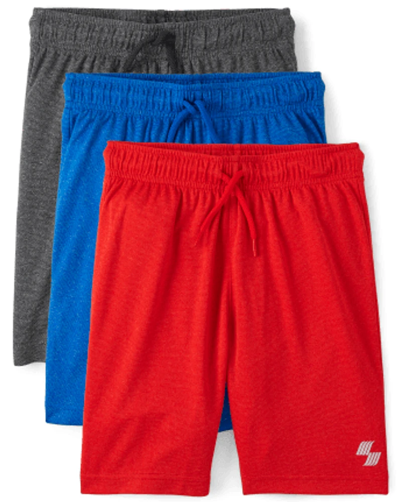 Lot de 3 shorts basketball Performance chinés pour garçon