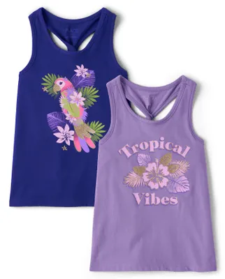 Girls Graphic Tank Top 2-Pack
