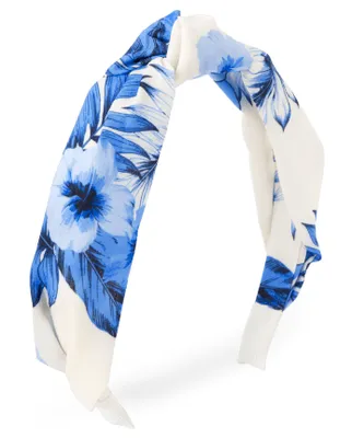 Girls Floral Top Knot Headband