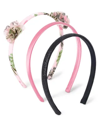 Toddler Girls Leopard Flower Headband 3-Pack