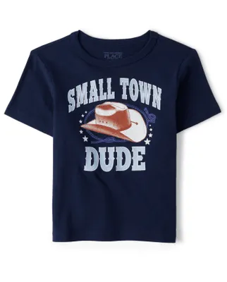 Baby And Toddler Boys Small Town Dude Graphic Tee