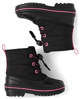 Toddler Girls Lace Up All Weather Boots