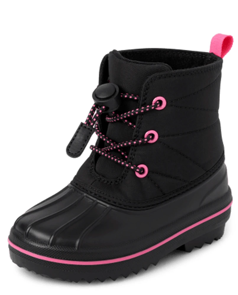 Toddler Girls Lace Up All Weather Boots
