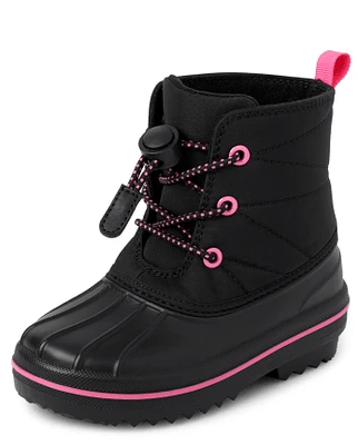 Toddler Girls Lace Up All Weather Boots
