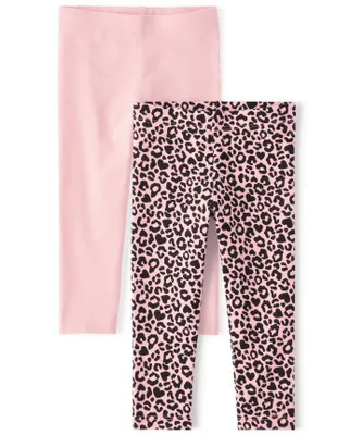 Toddler Girls Leopard Leggings 2-Pack