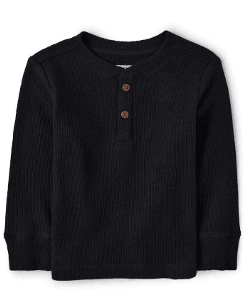 Baby And Toddler Boys Henley Thermal Top