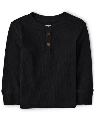 Baby And Toddler Boys Henley Thermal Top