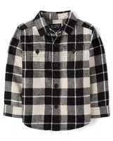 Baby And Toddler Boys Matching Family Plaid Flannel Button Up Shirt