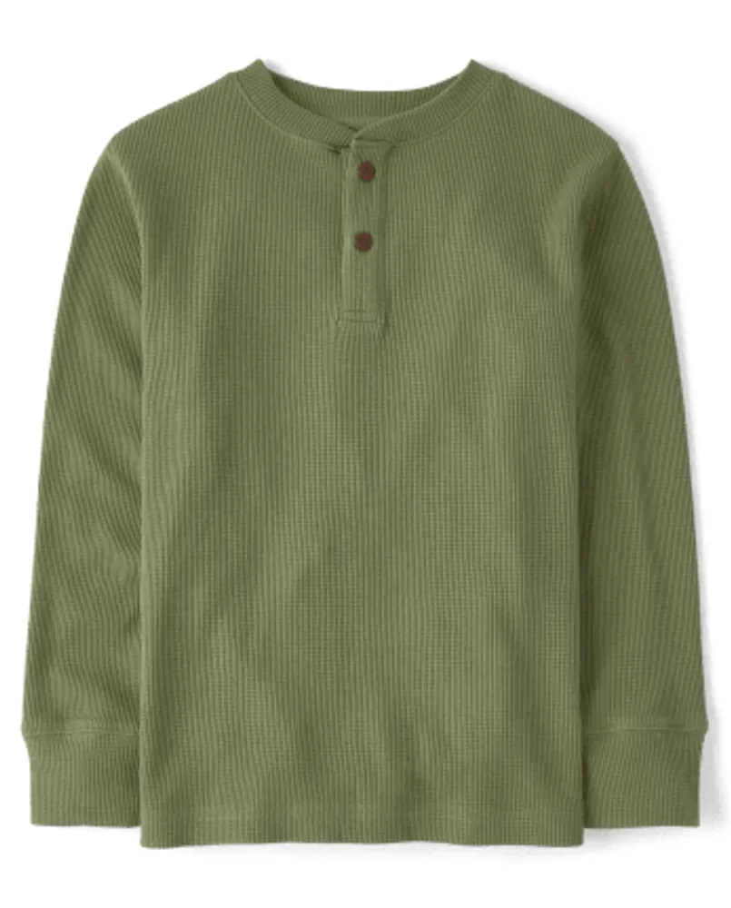 Boys Henley Thermal Top