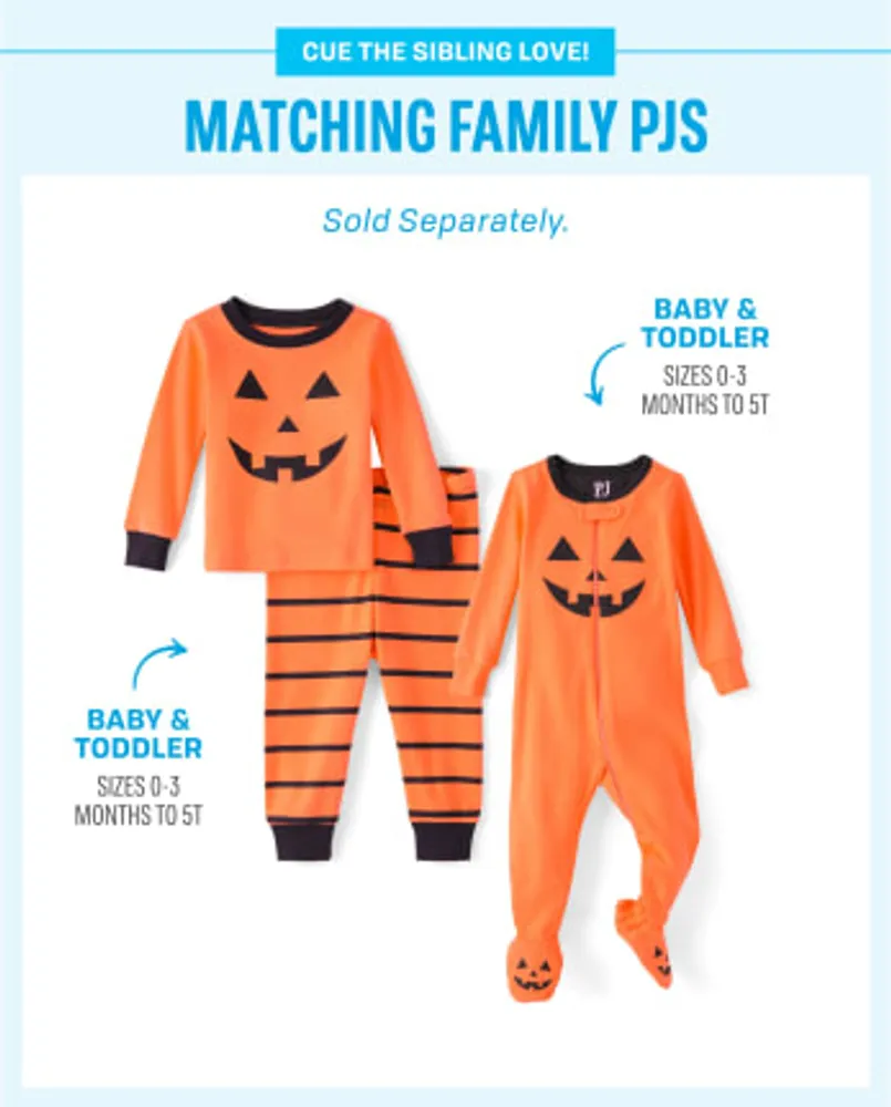 Baby And Toddler Pumpkin Snug Fit Cotton Pajamas