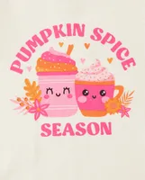 Baby And Toddler Girls Pumpkin Spice Season Snug Fit Cotton Pajamas