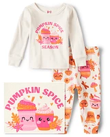 Baby And Toddler Girls Pumpkin Spice Season Snug Fit Cotton Pajamas