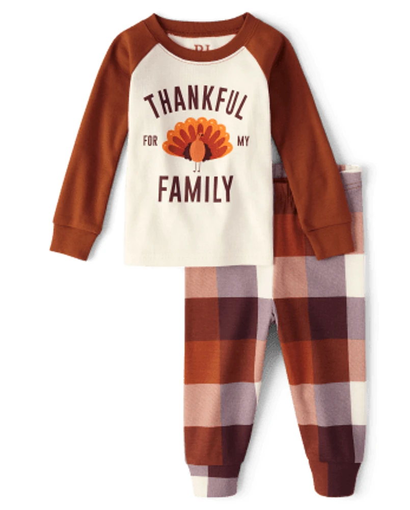 Baby And Toddler Matching Family Thankful For My Snug Fit Cotton Pajamas