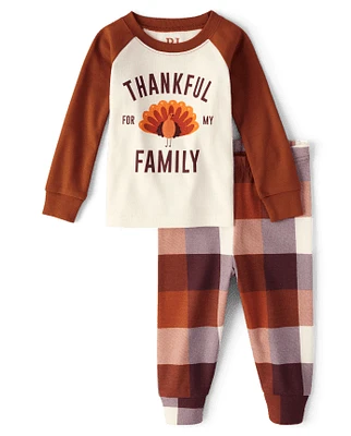 Baby And Toddler Matching Family Thankful For My Snug Fit Cotton Pajamas