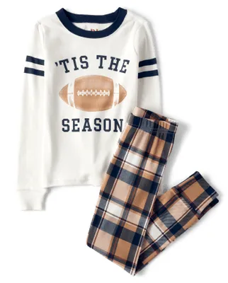 Kids Matching Family Tis The Season Snug Fit Cotton Pajamas