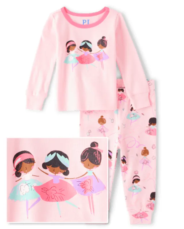 Minnie Mouse two piece pajama set for baby girls 