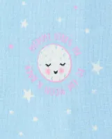 Baby And Toddler Girls Dreamer Snug Fit Cotton One Piece Pajamas 2-Pack
