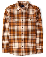 Mens Matching Family Plaid Flannel Button Up Shirt