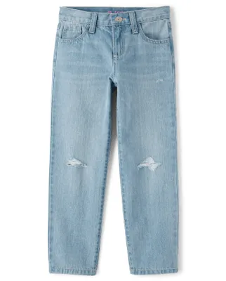 Girls Distressed 90s Loose Jeans