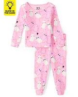 Pyjama en coton ajusté pour bébé et toute-petite fille Glow Ghost