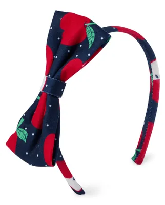 Toddler Girls Apple Dot Bow Headband