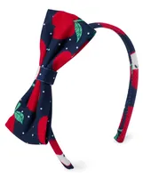 Toddler Girls Apple Dot Bow Headband