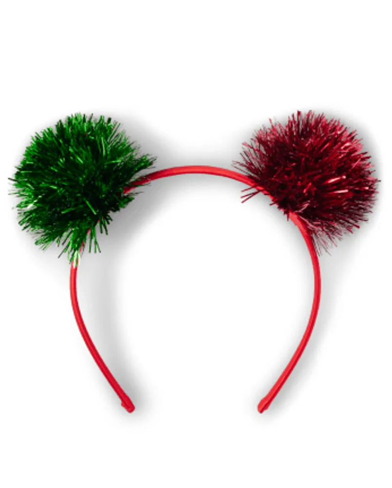 Girls Tinsel Pom Pom Headband