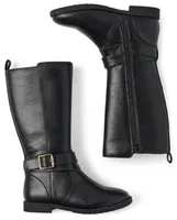 Girls Buckle Tall Boots