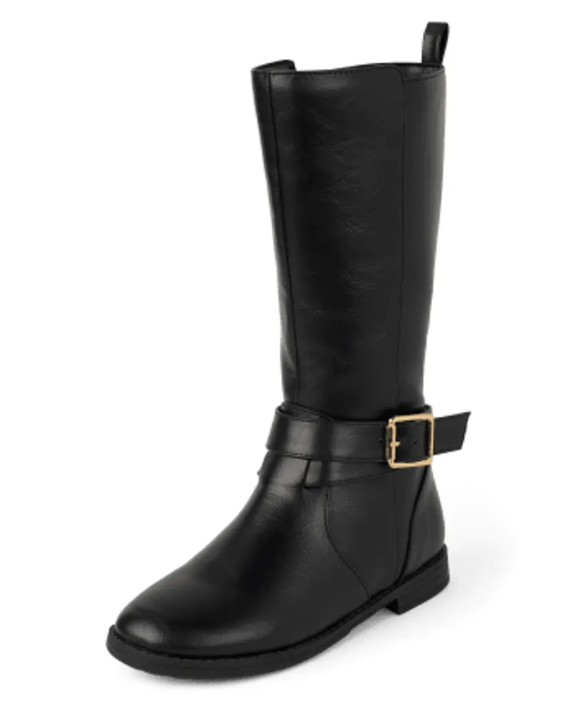 Girls Buckle Tall Boots