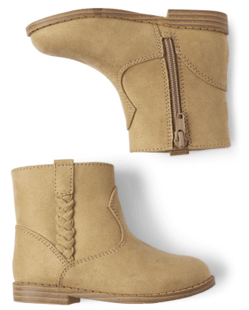 Bottines tressées pour petites filles