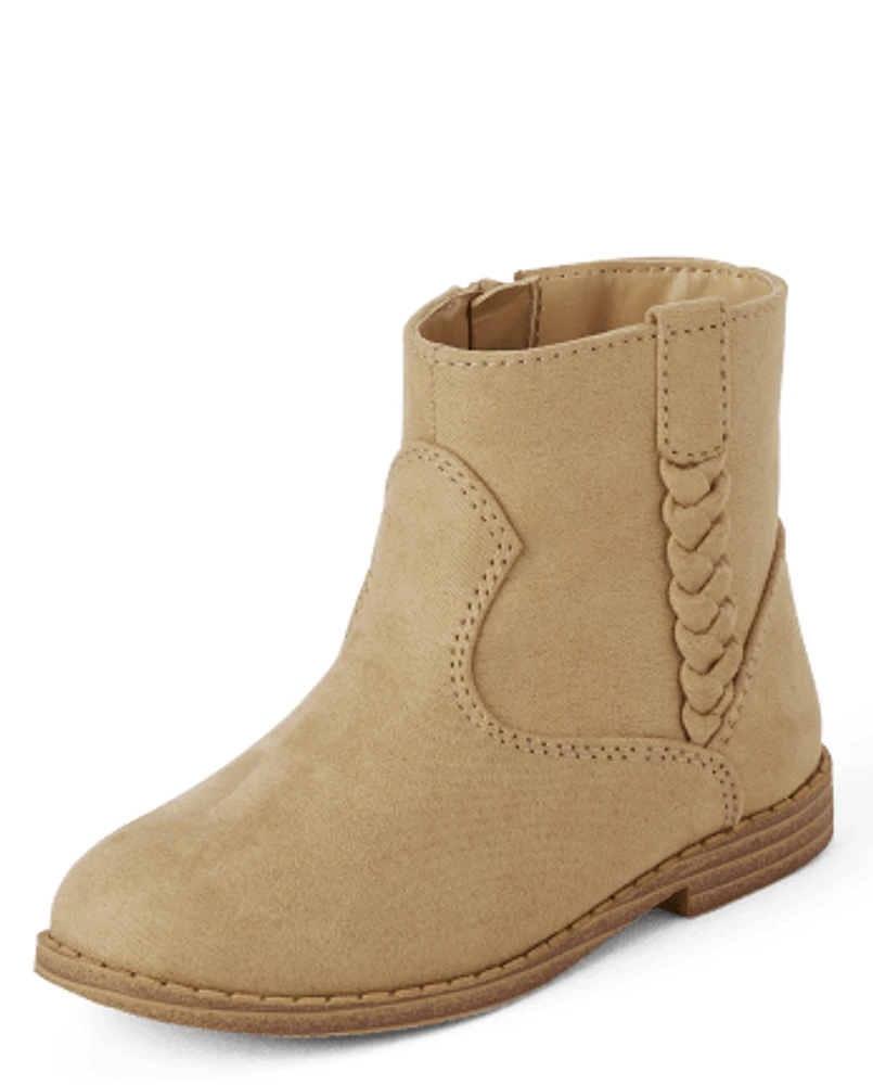 Bottines tressées pour petites filles