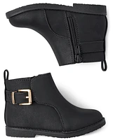 Toddler Girls Buckle Booties