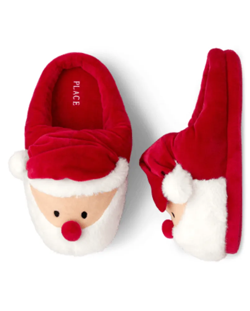 Chaussons Père Noël assortis unisexes pour adulte