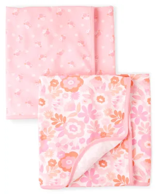 Unisex Baby Bear Swaddle Blanket 2-Pack