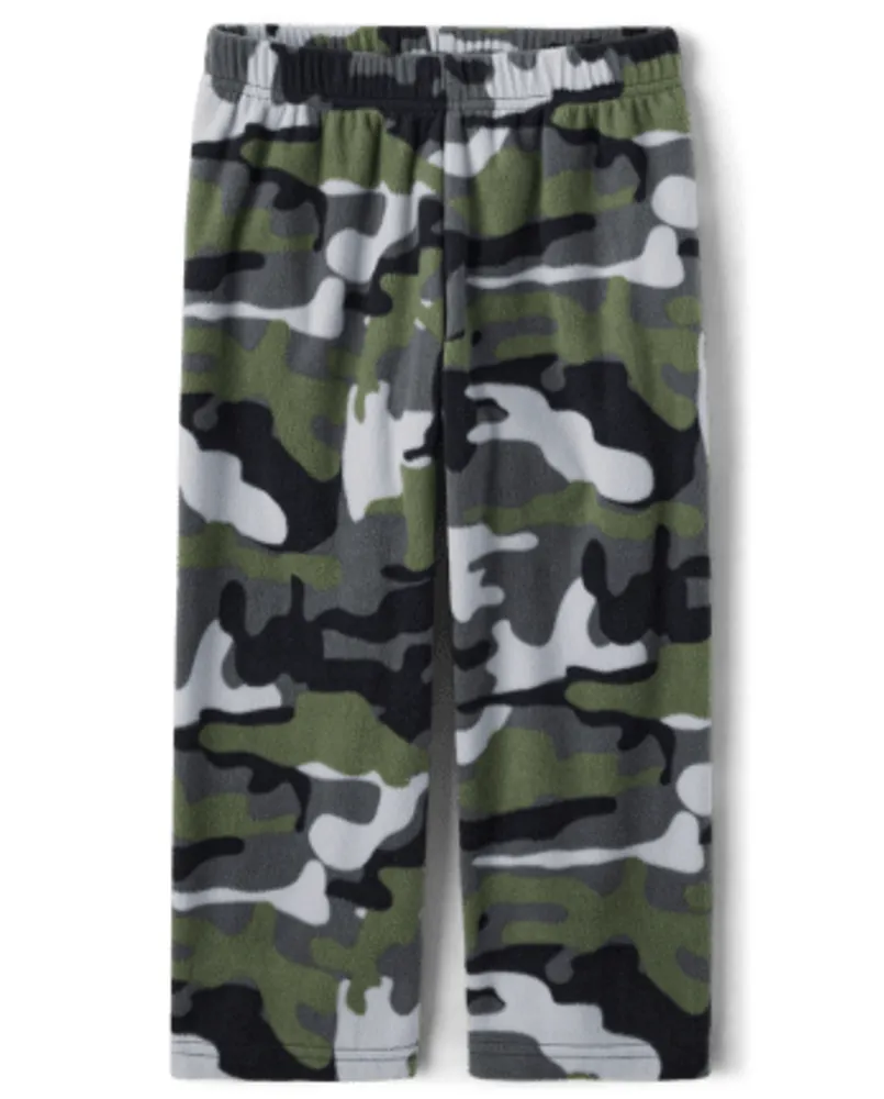 The Children's Place Boys Camo Fleece Pajama Pants