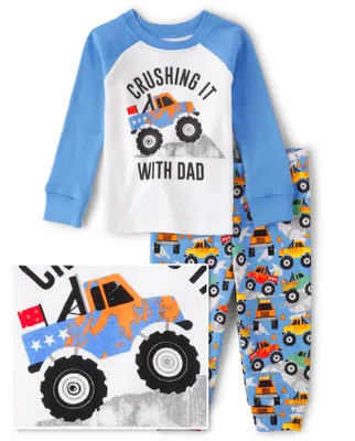 Baby And Toddler Boys Truck Snug Fit Cotton Pajamas