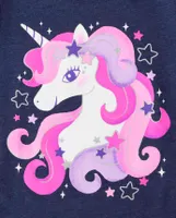 Baby And Toddler Girls Unicorn Graphic Tee