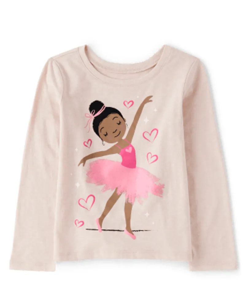 Baby And Toddler Girls Ballerina Graphic Tee