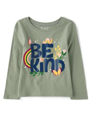 Baby And Toddler Girls Be Kind Graphic Tee