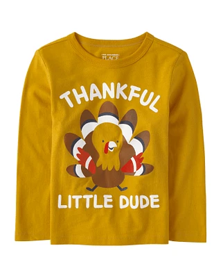 Baby And Toddler Boys Thankful Graphic Tee