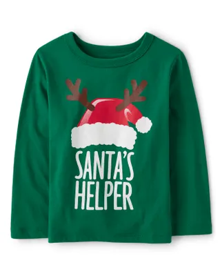 Unisex Baby And Toddler Matching Family Santa's Helper Graphic Tee