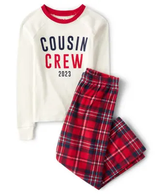Unisex Kids Cousin Crew 2023 Snug Fit Cotton And Fleece Pajamas