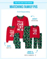 Unisex Adult Matching Family Merry Christmas 2023 Cotton And Fleece Pajamas