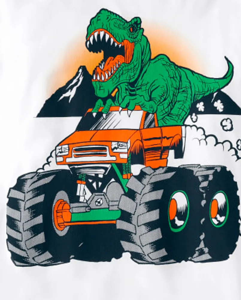 Boys Dino Monster Truck Graphic Tee
